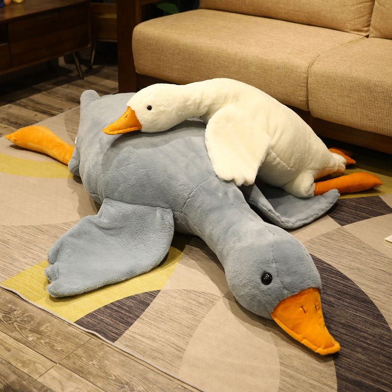 Grande cuscino peluche oca bianca