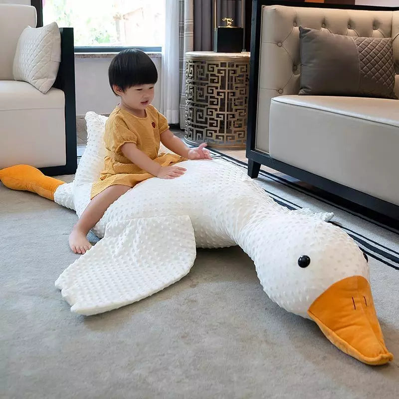 Grande cuscino peluche oca bianca