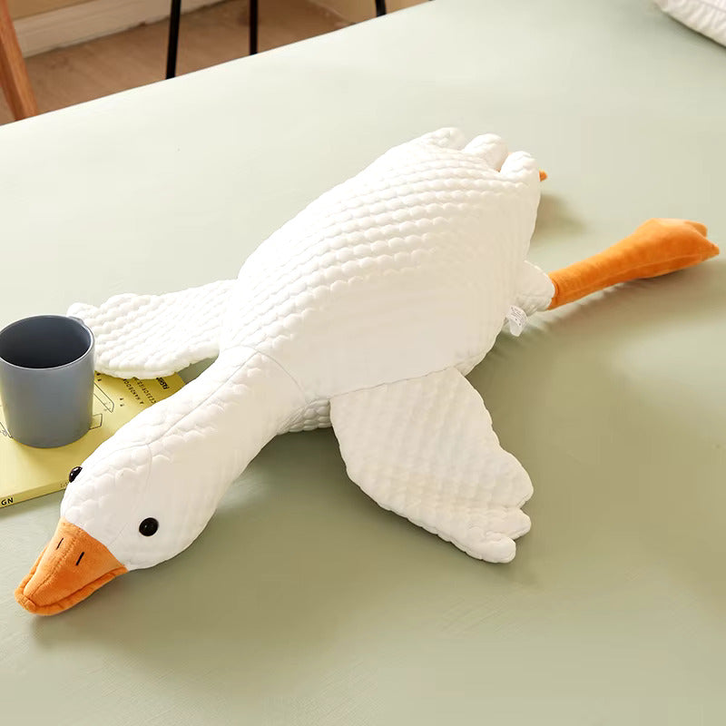 Grande cuscino peluche oca bianca