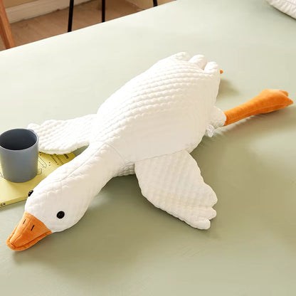 Grande cuscino peluche oca bianca