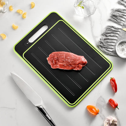 Tagliere Doppia Faccia Multifunzionale con Piastra Scongelante