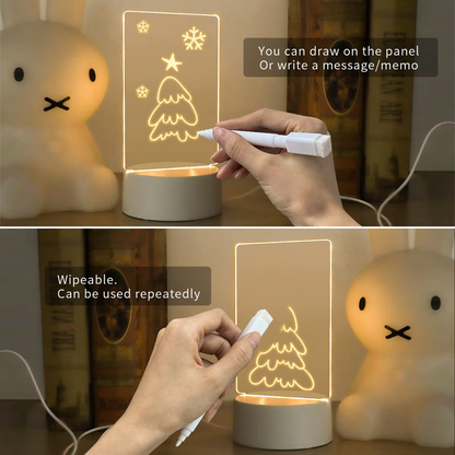 Lavagna Messaggi in Acrilico LED con Alimentazione USB