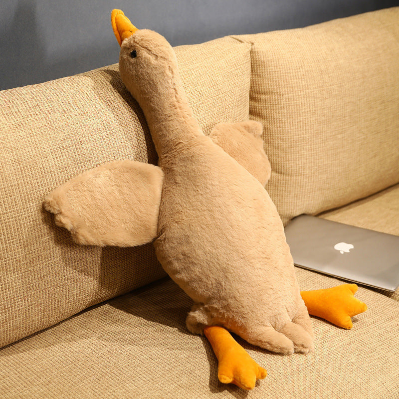 Grande cuscino peluche oca bianca