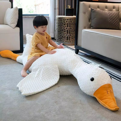Grande cuscino peluche oca bianca