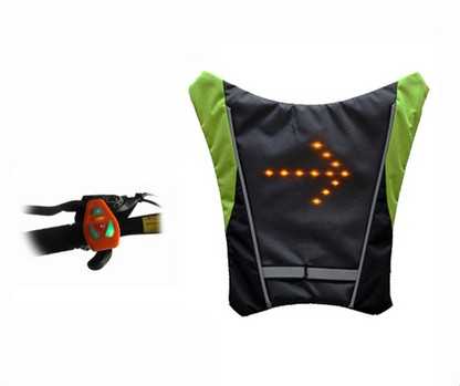 Zaino con pettorina riflettente LED ricaricabile USB