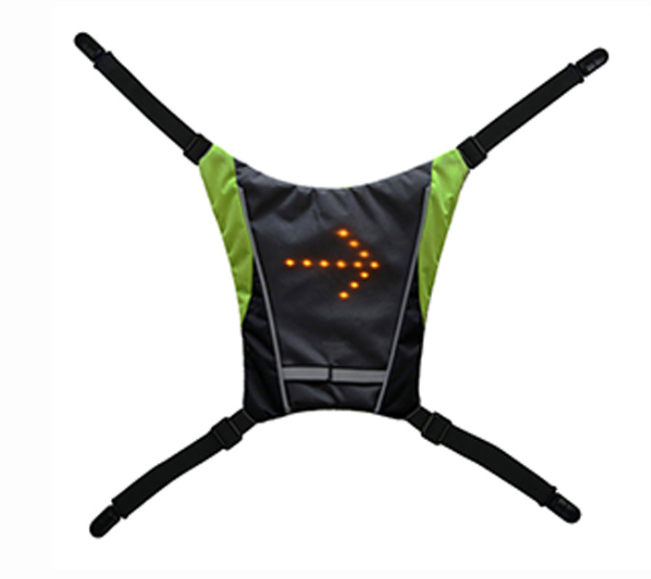 Zaino con pettorina riflettente LED ricaricabile USB