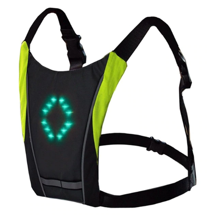 Zaino con pettorina riflettente LED ricaricabile USB